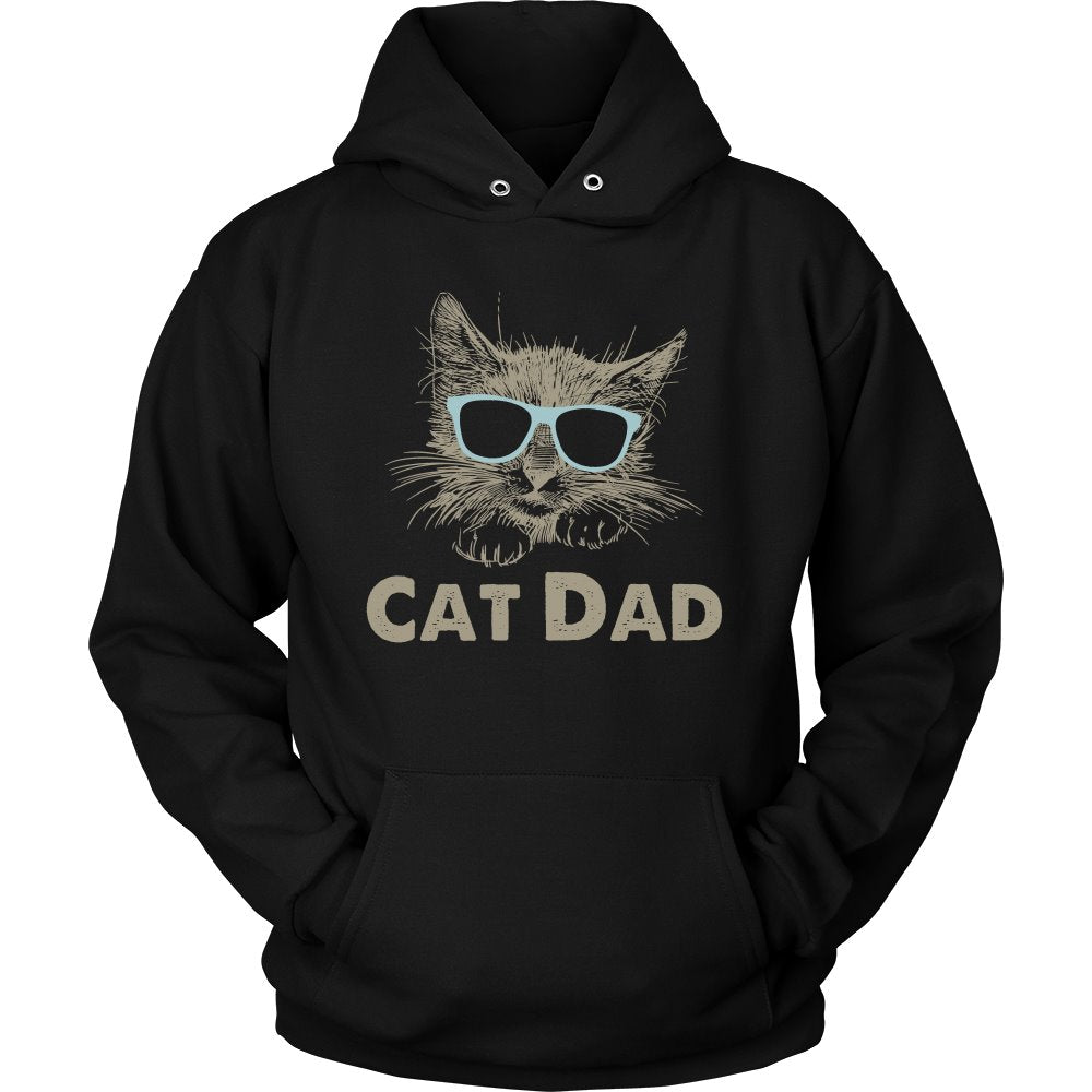 Cat Dad T-shirt teelaunch Unisex Hoodie Black S