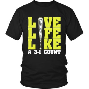 Live Life Like A 3-1 Count T-shirt teelaunch District Unisex Shirt Black S