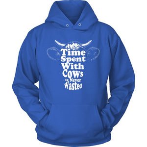 Time Spent With Cows Is Never Wasted T-shirt teelaunch Unisex Hoodie Royal Blue S