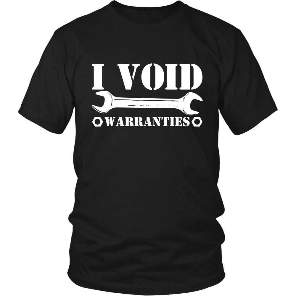 I Void Warranties! T-shirt teelaunch District Unisex Shirt Black S