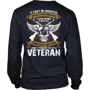 I Own It Forever The Title - Veteran T-shirt teelaunch District Long Sleeve Shirt Navy S