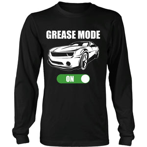 Grease Mode On T-shirt teelaunch District Long Sleeve Shirt Black S
