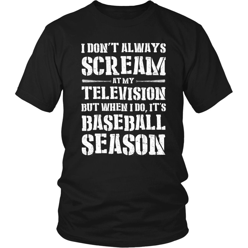 It's Baseball Season T-shirt teelaunch District Unisex Shirt Black S