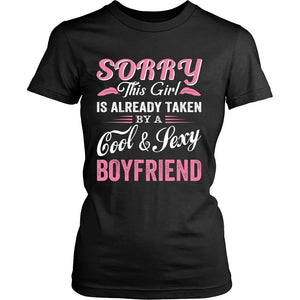 Taken By A Cool And Sexy Boyfriend T-shirt teelaunch District Womens Shirt Black S