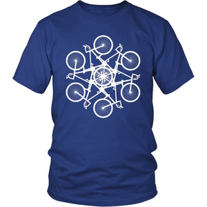Bicycle Circle Kaleidospoke T-shirt teelaunch District Unisex Shirt Royal Blue S