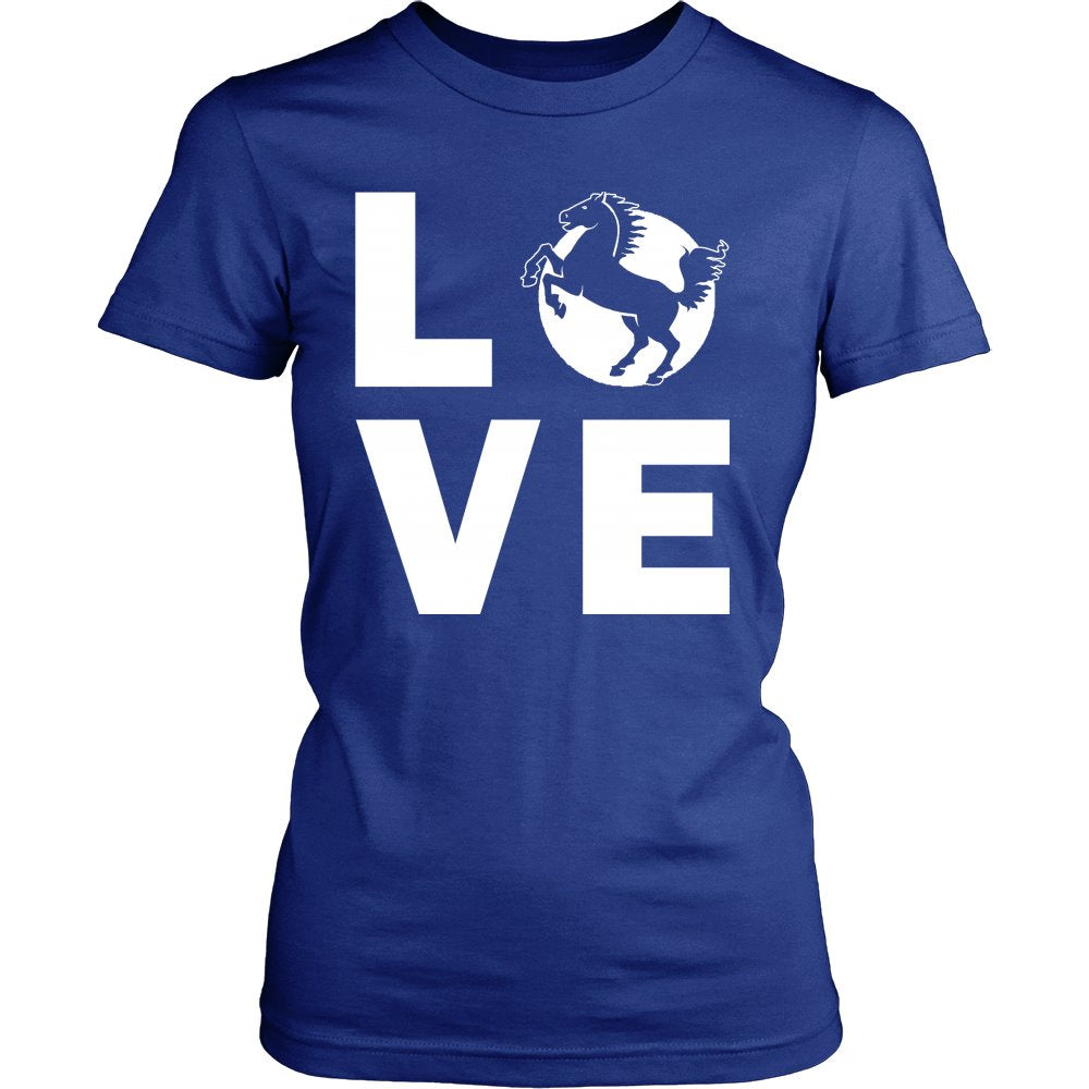 Love Horses! T-shirt teelaunch District Womens Shirt Royal Blue S