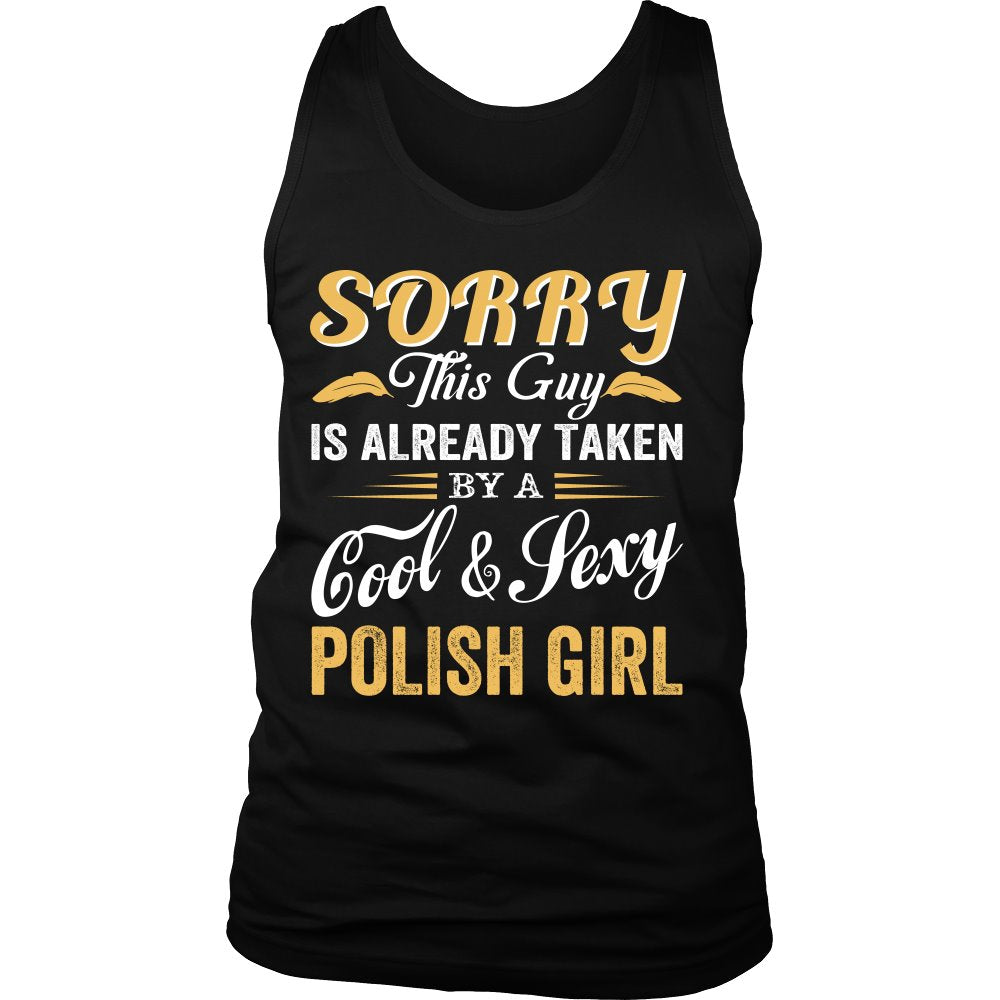 Love A Cool And Sexy Polish Girl T-shirt teelaunch District Mens Tank Black S
