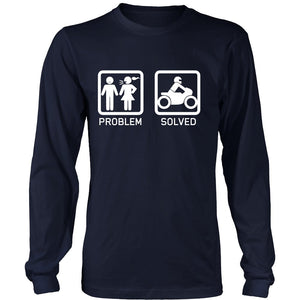 Motorcycle Funny T-shirt T-shirt teelaunch District Long Sleeve Shirt Navy S