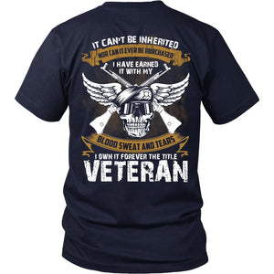I Own It Forever The Title - Veteran T-shirt teelaunch District Unisex Shirt Navy S
