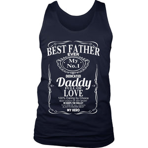 Best Father Whiskey T-shirt teelaunch District Mens Tank Navy S