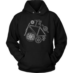 Bike Parts T-shirt teelaunch Unisex Hoodie Black S