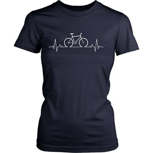 Bike Pulse T-shirt teelaunch District Womens Shirt Navy S