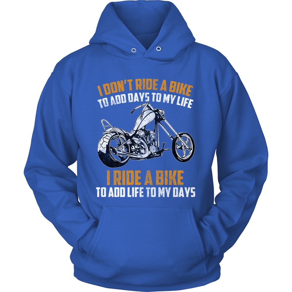 I Ride A Bike To Add Life To My Days T-shirt teelaunch Unisex Hoodie Royal Blue S