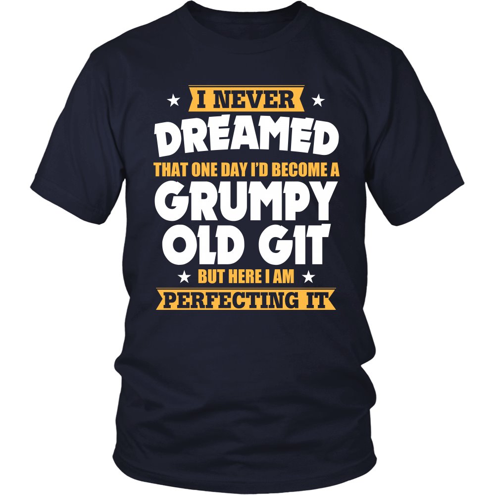 Grumpy Old Git T-shirt teelaunch District Unisex Shirt Navy S