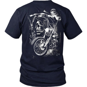 Proud Biker T-shirt teelaunch District Unisex Shirt Navy S