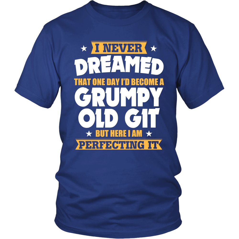 Grumpy Old Git T-shirt teelaunch District Unisex Shirt Royal Blue S