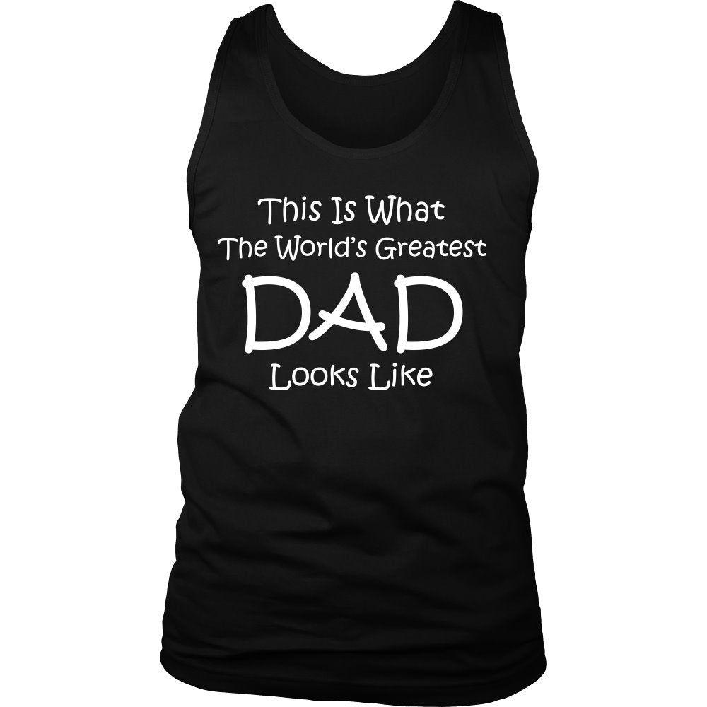 World's Greatest Dad T-shirt teelaunch District Mens Tank Black S