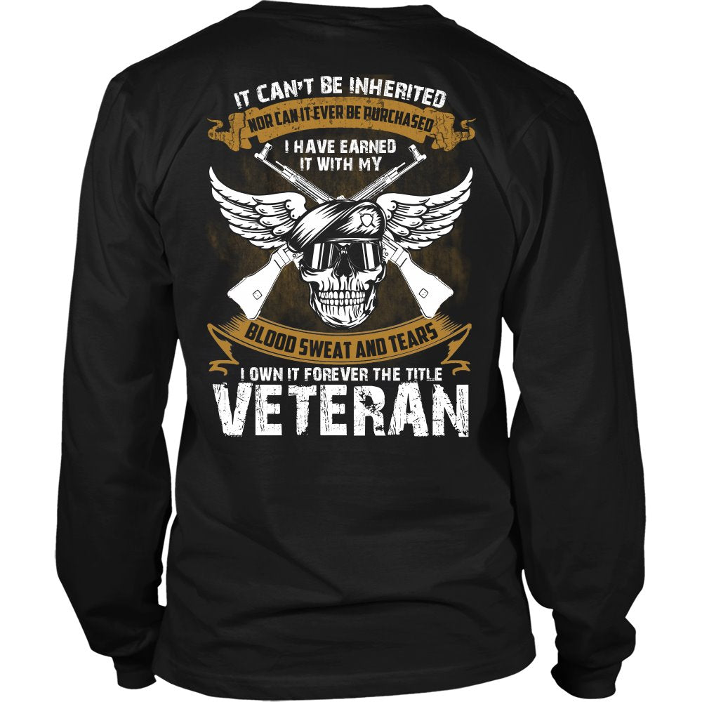 I Own It Forever The Title - Veteran T-shirt teelaunch District Long Sleeve Shirt Black S