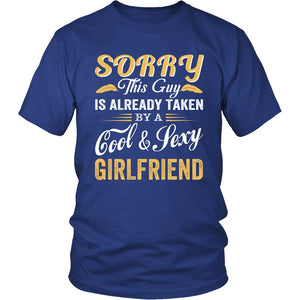 Taken By A Cool And Sexy Girlfriend T-shirt teelaunch District Unisex Shirt Royal Blue S
