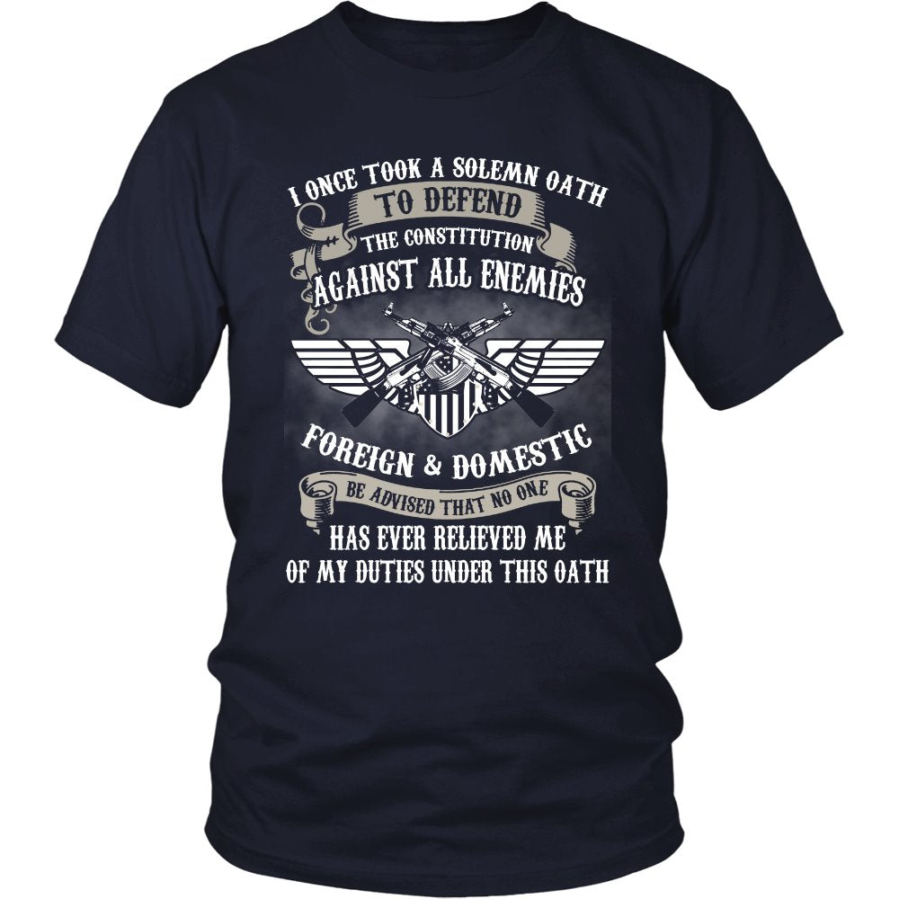 Veteran - LIMITED EDITION T-shirt teelaunch District Unisex Shirt Navy S