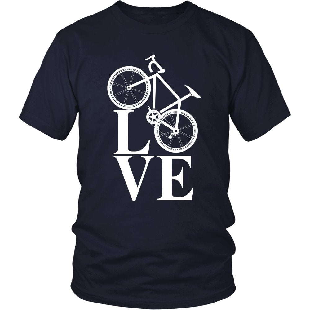 Love Mountain Biking T-shirt teelaunch District Unisex Shirt Navy S