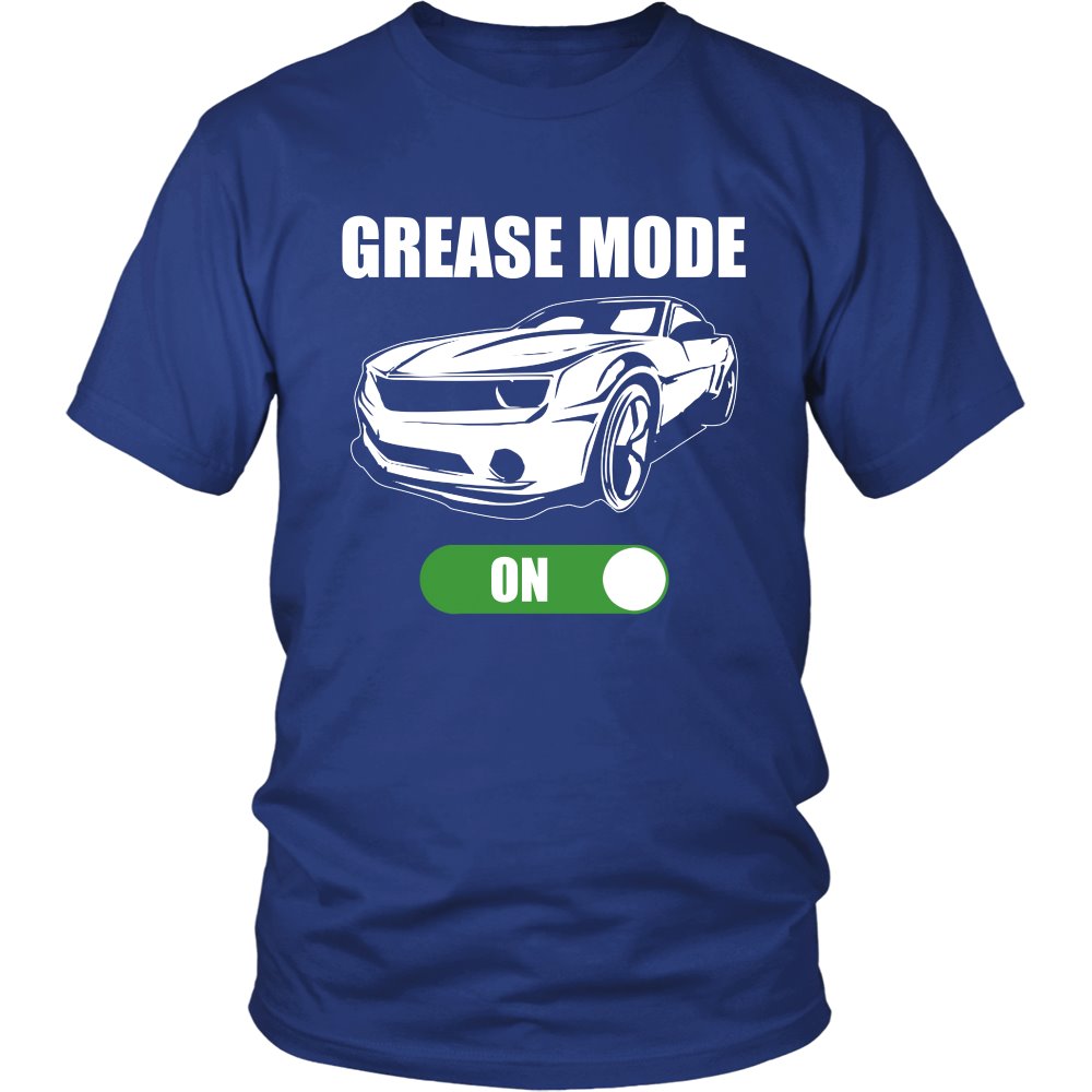 Grease Mode On T-shirt teelaunch District Unisex Shirt Royal Blue S
