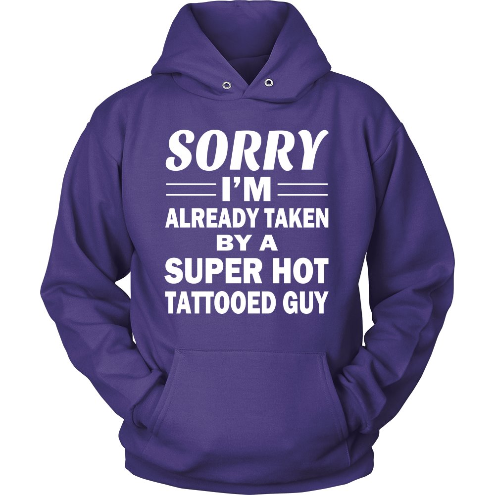 Love A Super Hot Tattooed Guy T-shirt teelaunch Unisex Hoodie Purple S