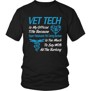 Proud Vet Tech T-shirt teelaunch District Unisex Shirt Black S