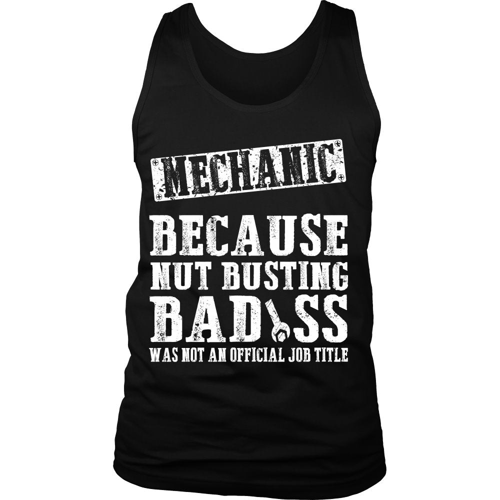 Mechanic Badass! T-shirt teelaunch District Mens Tank Black S