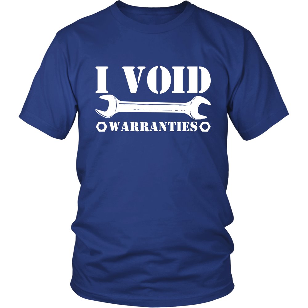 I Void Warranties! T-shirt teelaunch District Unisex Shirt Royal Blue S