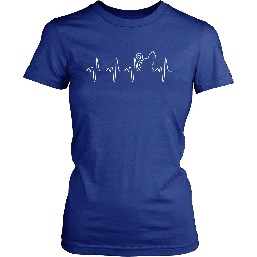 I Love Cat T-shirt teelaunch District Womens Shirt Royal Blue S