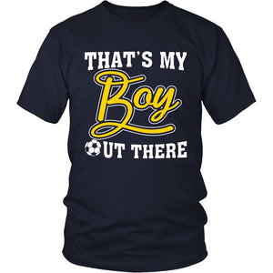 That's My Boy Out There T-shirt teelaunch District Unisex Shirt Navy S