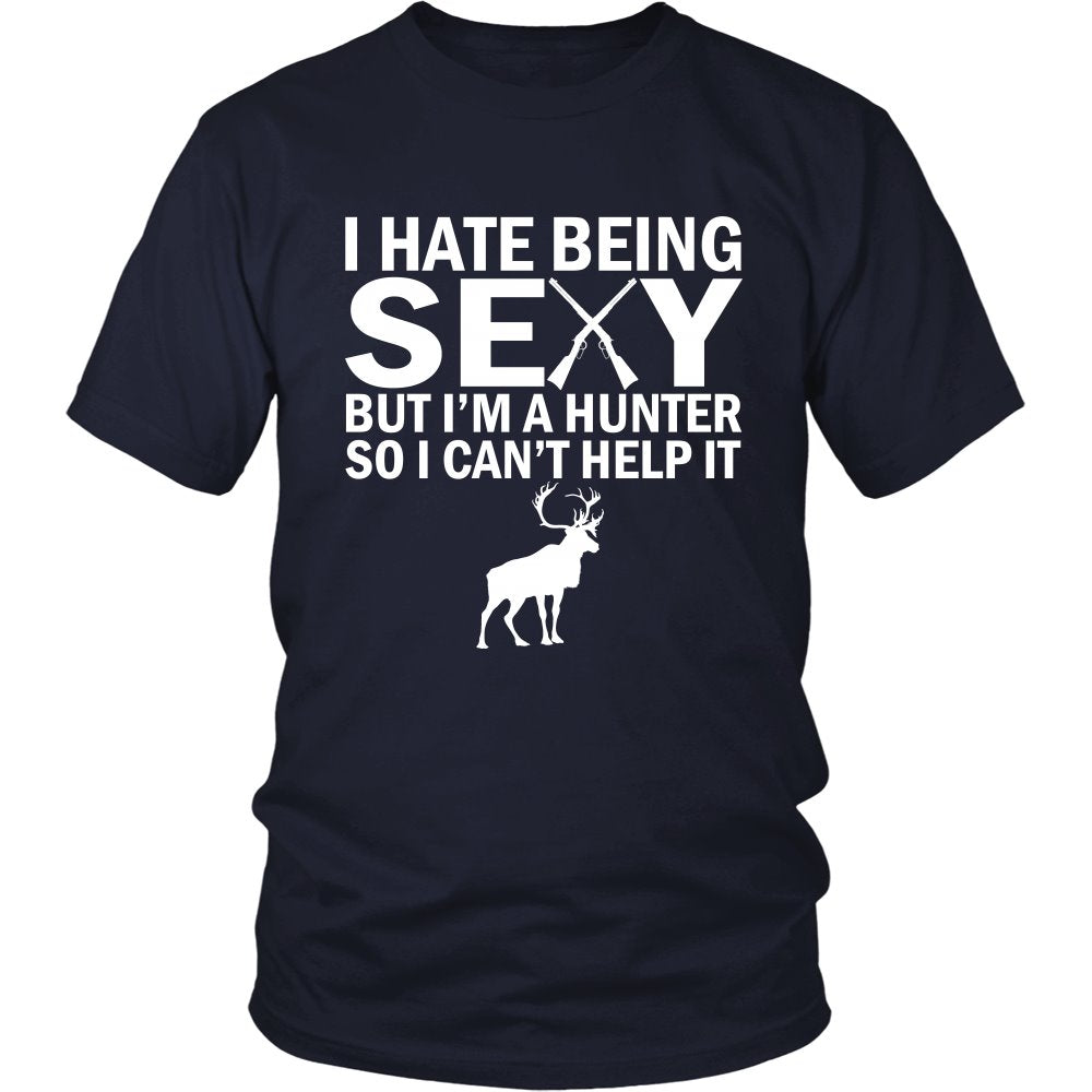 I Hate Being Sexy But I'm A Hunter So I Can't Help It T-shirt teelaunch District Unisex Shirt Navy S
