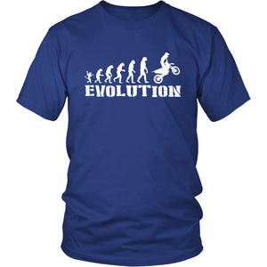 Evolution Motorbike T-shirt teelaunch District Unisex Shirt Royal Blue S