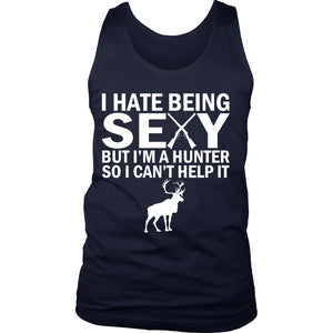 I Hate Being Sexy But I'm A Hunter So I Can't Help It T-shirt teelaunch District Mens Tank Navy S