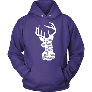 Love Me Like You Love Deer Season T-shirt teelaunch Unisex Hoodie Purple S