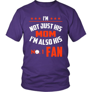 I'm Not Just His Mom I'm Also His No.1 Fan T-shirt teelaunch District Unisex Shirt Purple S