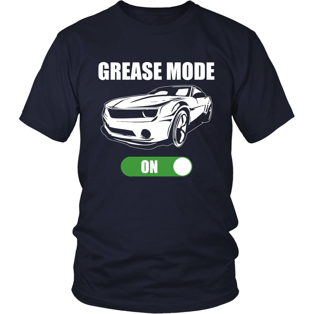 Grease Mode On T-shirt teelaunch District Unisex Shirt Navy S
