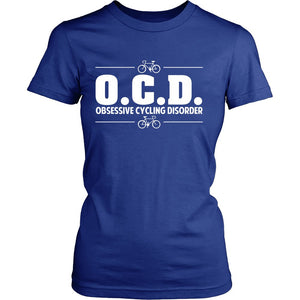 OCD - Obsessive Cycling Disorder T-shirt teelaunch District Womens Shirt Royal Blue S