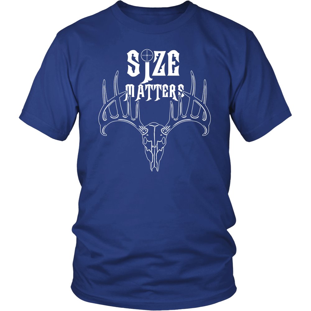 Size Matters T-shirt teelaunch District Unisex Shirt Royal Blue S
