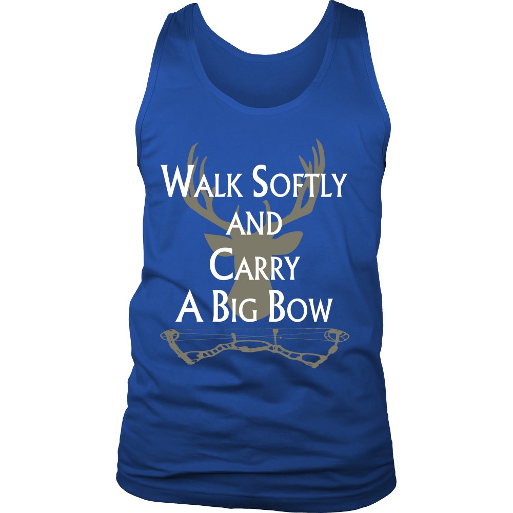 Walk Softly And Carry A Big Bow T-shirt teelaunch District Mens Tank Royal Blue S