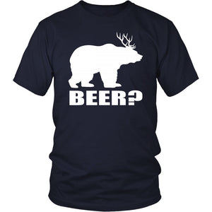 Beer? T-shirt teelaunch District Unisex Shirt Navy S