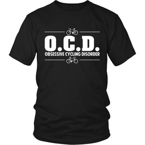 OCD - Obsessive Cycling Disorder T-shirt teelaunch District Unisex Shirt Black S