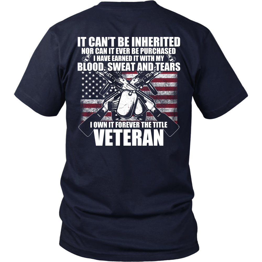Veteran - I Own It Forever The Title T-shirt teelaunch District Unisex Shirt Navy S