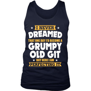 Grumpy Old Git T-shirt teelaunch District Mens Tank Navy S