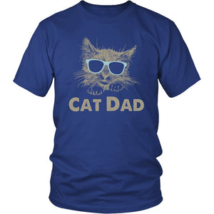 Cat Dad T-shirt teelaunch District Unisex Shirt Royal Blue S