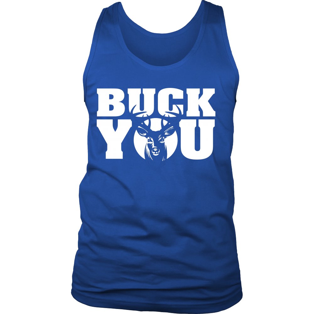 Buck You T-shirt teelaunch District Mens Tank Royal Blue S