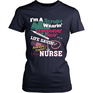 I Am A Proud Nurse T-shirt teelaunch District Womens Shirt Navy S