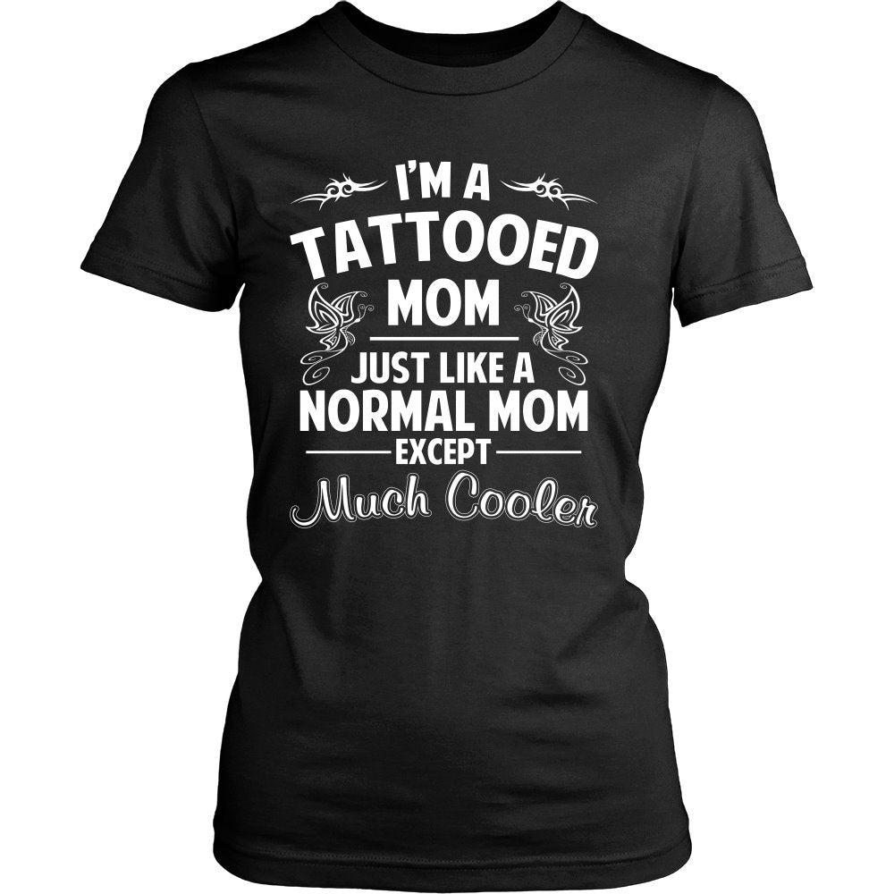 I'm A Tattooed Mom T-shirt teelaunch District Womens Shirt Black S