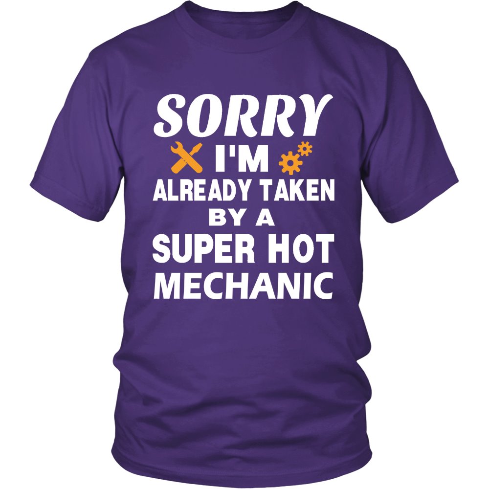 Love A Mechanic! T-shirt teelaunch District Unisex Shirt Purple S